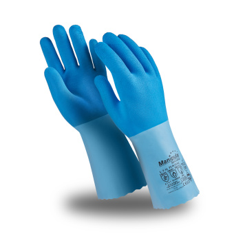 картинка Перчатки латексные РЕФЛЕКС (L-T-16) 1.4 мм цв. синий с голубым от магазина ПРОФИ+
