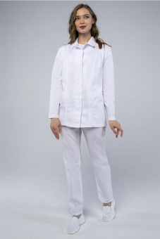 картинка Куртка ОПЗ облегченная ХАССП - ПРЕМИУМ женская цв. белый от магазина ПРОФИ+