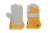 Перчатки кожаные комбинированные РОСМАРКА (2305) цв. белый с желтым