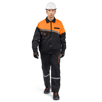 картинка Костюм ОПЗ летний ЕНИСЕЙ мужской цв. черный с оранжевым от магазина ПРОФИ+