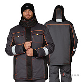 Костюм ОПЗ зимний БРЕНД УЛЬТРА мужской цв. темно-серый с черным