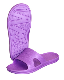 картинка Тапочки пляжные (банные) ЭВА женские цв. фиолетовый от магазина ПРОФИ+