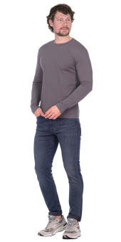 картинка Футболка мужская Х/Б д/рукав цв. серый от магазина ПРОФИ+