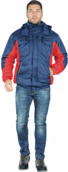 Куртка утепленная ФРИСТАЙЛ мужская цв. темно-синяя с красным