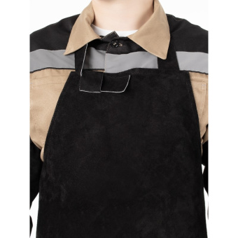 картинка Фартук сварщика СПИЛКОВЫЙ бесшовный по ГОСТ цв. черный от магазина ПРОФИ+