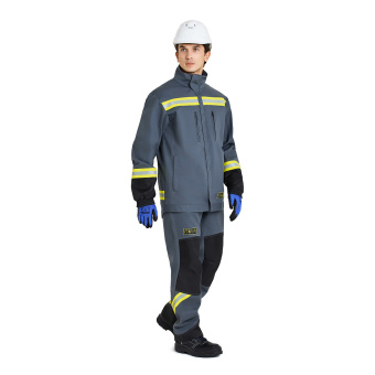картинка Костюм для нефтяников летний МАСТОЙЛ 1 класс защиты мужской цв. серый с черным от магазина ПРОФИ+