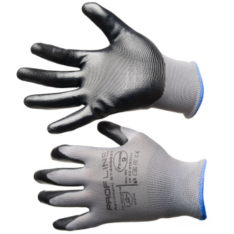 картинка Перчатки нейлоновые ProfLineSpecialist с Н - покрытием цв. серый от магазина ПРОФИ+