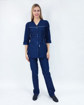 картинка Костюм ОПЗ облегчённый ВИЛАН КМ.704 женский рукав 3/4 цв. синий от магазина ПРОФИ+