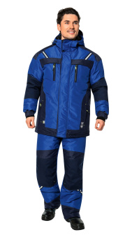 картинка Куртка ОПЗ зимняя УРАН мужская цв. васильковый с темно-синим от магазина ПРОФИ+