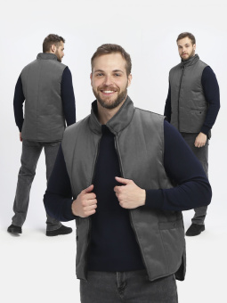 картинка Жилет утепленный УНИВЕРСАЛЬНЫЙ цв. темно-серый от магазина ПРОФИ+