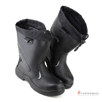 картинка Сапоги зимние ВИКИНГ – НИТРО - 18РНМ ПУ/Нитрил с КП натуральный мех цв. черный от магазина ПРОФИ+