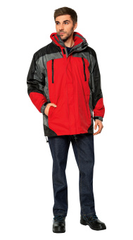 картинка Куртка демисезонная ФРИСТАЙЛ трансформер 2 в 1, цв. красный с черным от магазина ПРОФИ+