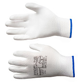 Перчатки нейлоновые ProfLineSpecialist с ПУ - покрытием цв. белый