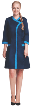 картинка Халат ОПЗ облегченный САКУРА женский цв. темно-синий от магазина ПРОФИ+