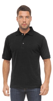 картинка Рубашка ПОЛО мужская к/рукав цв. черный от магазина ПРОФИ+