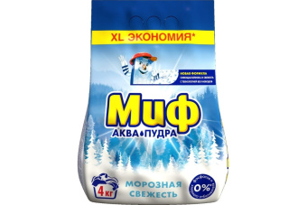 картинка Порошок стиральный МИФ Автомат 4кг Морозная свежесть (пластиковая упаковка) от магазина ПРОФИ+