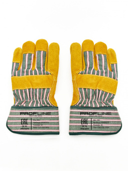 картинка Перчатки спилковые комбинированные PROFLINE BASE цв. желтый от магазина ПРОФИ+
