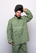 Костюм для сварщиков летний БРЕЗЕНТОВЫЙ 480 2 кл. защиты мужской тк. Парусина цв. оливковый