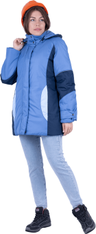 Куртка утепленная ВИРАЖ женская цв. василёк-темно-синий