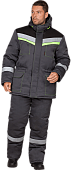 Костюм ОПЗ зимний УРЕНГОЙ мужской цв. серый с черным IV и особый климатический пояс