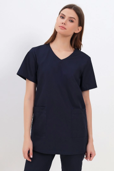 картинка Костюм медицинский DOCTOR BIG 4-87-01-1 женский короткий рукав цв. темно-синий от магазина ПРОФИ+