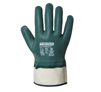 картинка Перчатки нитриловые TESA NITRONIX N-104 с противоскользящим покрытием полный облив крага от магазина ПРОФИ+