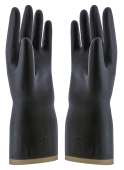 картинка Перчатки латексные КЩС-1 цв. черный от магазина ПРОФИ+