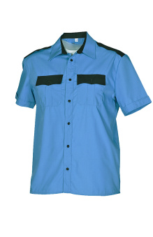 картинка Сорочка для охраны ФОРМЕННАЯ мужская цв. голубой короткий рукав от магазина ПРОФИ+