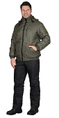 Куртка утепленная ПРАГА-ЛЮКС с капюшоном мужская цв. оливковый