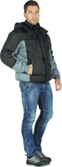 Куртка утепленная ФРИСТАЙЛ мужская цв. черный с серым