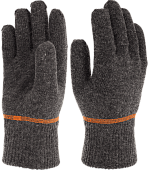 Перчатки полушерстяные АКТАШ® двойные цв. темно-серый с оранжевым