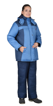 картинка Куртка утепленная ФРИСТАЙЛ женская цв.синий с голубым от магазина ПРОФИ+