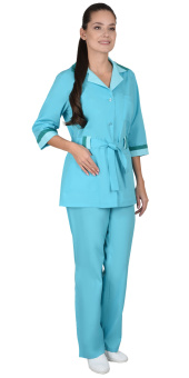 картинка Костюм ОПЗ облегчённый ФЛОРА (СТ) женский цв. светло-бирюзовый от магазина ПРОФИ+