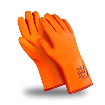 картинка Перчатки утепленные НОРДИК (TP-07) ПВХ цв.оранжевый флуоресцентный от магазина ПРОФИ+