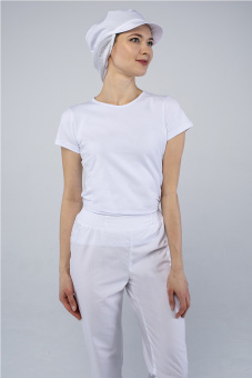 картинка Кепи универсальная ХАССП с сеткой цв. белый от магазина ПРОФИ+