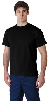 картинка Футболка мужская ТРИКОТАЖ 160 г/м2 к/рукав цв. черный от магазина ПРОФИ+