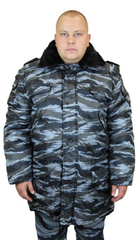 картинка Куртка для охраны зимняя АЛЯСКА мужская цв.КМФ серый камыш от магазина ПРОФИ+