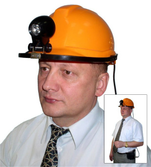 картинка Фонарик аккумуляторный светодиодный ЭКОТОН-18 на каску модели СОМ3-55 ЛЮКС от магазина ПРОФИ+