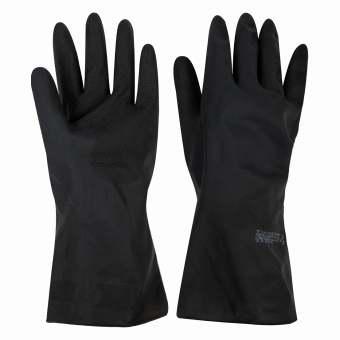 картинка Перчатки латексные АЗРИХИМ КЩС-2 К20Щ20 0.40 мм цв. черный от магазина ПРОФИ+