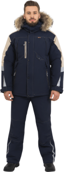 картинка Куртка ОПЗ зимняя ХАЙ-ТЕК мужская цв. синий с бежовым от магазина ПРОФИ+
