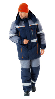 картинка Куртка ОПЗ зимняя СПЕЦ мужская цв. темно-синий с серым от магазина ПРОФИ+
