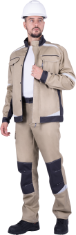 картинка Куртка ОПЗ летняя ТУРБО SAFETY мужская цв. бежевая с серым от магазина ПРОФИ+