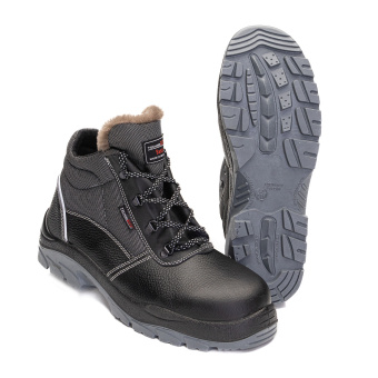 картинка Ботинки зимние БАЗИС (Basis) Н ПУ/ТПУ с КП натуральный мех цв. черный от магазина ПРОФИ+