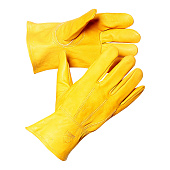 Перчатки кожаные ВОСТОЧНЫЕ ТИГРЫ G133 цв желтый