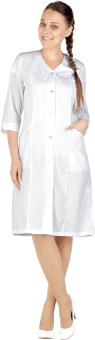 картинка Халат медицинский АДАЖИО женский цв. белый от магазина ПРОФИ+