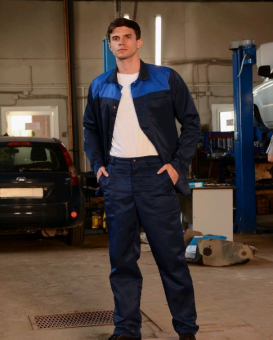 картинка Костюм ОПЗ летний АСКЕТ-1 (брюки) мужской цв. темно-синий-васильковый от магазина ПРОФИ+