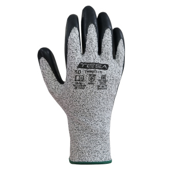 картинка Перчатки противопорезные TESA TWINS T-110 (латексное покрытие) цв. серый от магазина ПРОФИ+