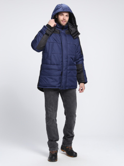 картинка Куртка утепленная ЕВРОПА (ДЮСПО) мужская цв. темно-синий с черным от магазина ПРОФИ+