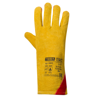 картинка Краги спилковые TESA ГЕФЕСТ (К005) 35 см цв. желтый от магазина ПРОФИ+