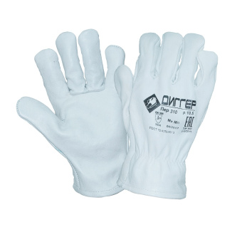 картинка Перчатки кожаные ДИГГЕР (ПЕР310) цв. серый от магазина ПРОФИ+